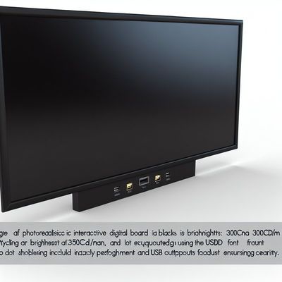 Czarna lub interaktywna cyfrowa tablica OEM z jasnością 350 cd/m2 i wyjściami USB
